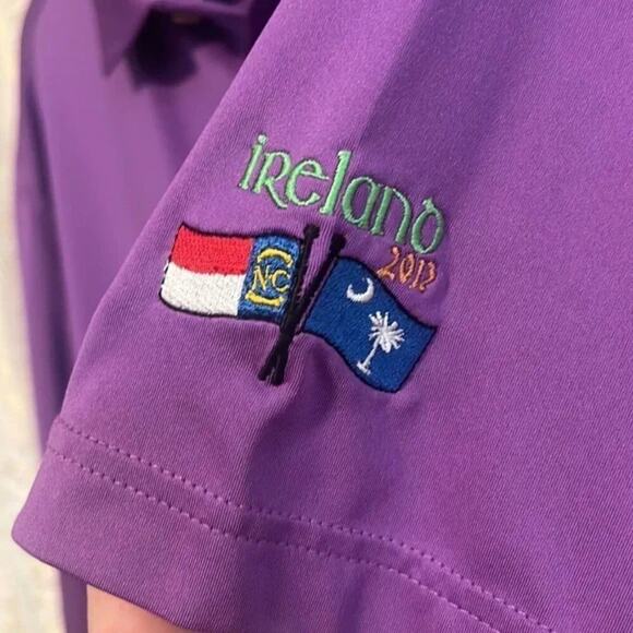Peter Millar Summer Comfort Men’s Size XL Purple with SC NC flag embellishments. - Picture 6 of 7